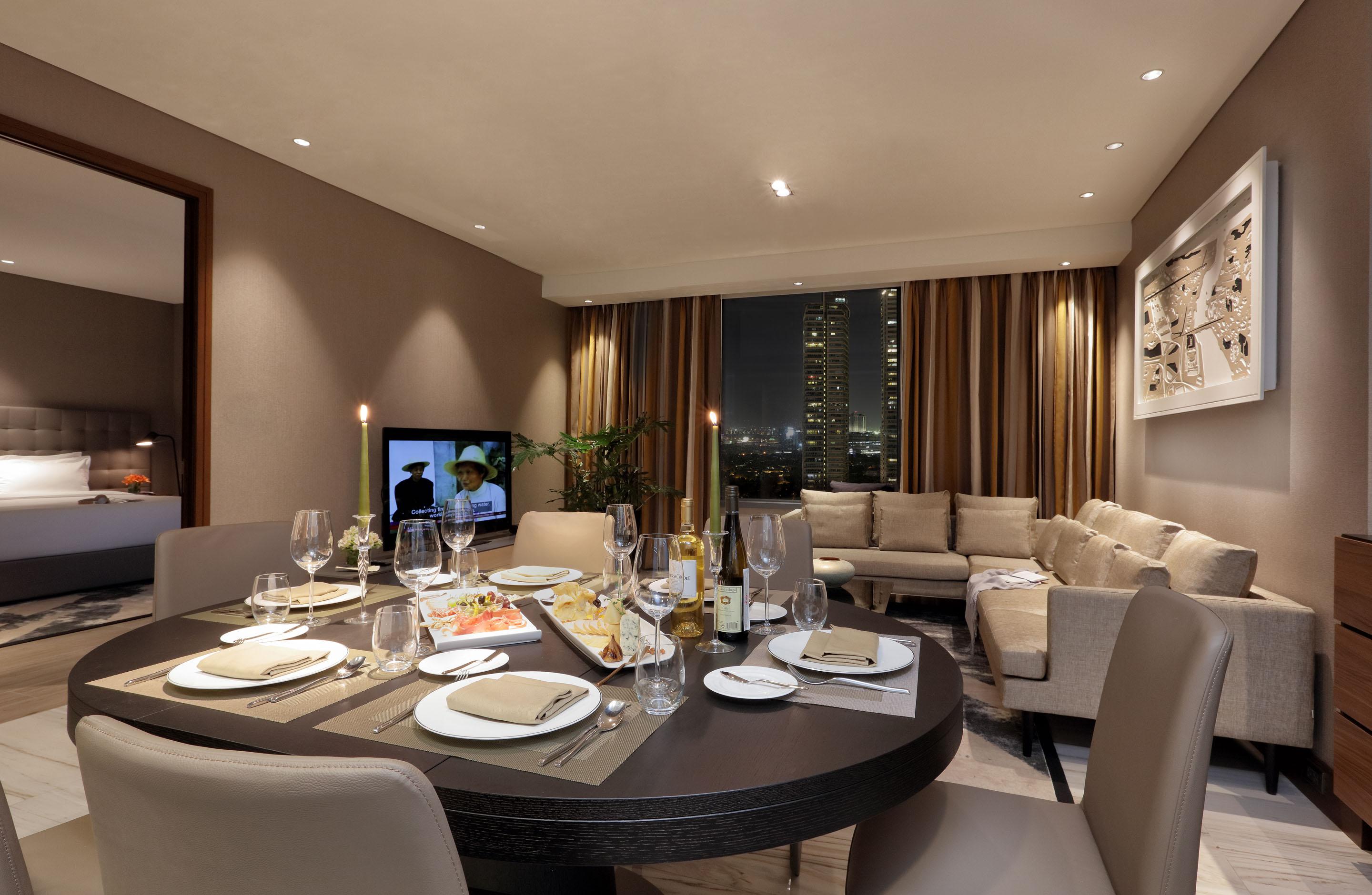 Makati Diamond Residences Макати Экстерьер фото Interior of a typical apartment